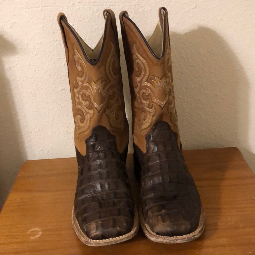 Boys leather cowboy boots